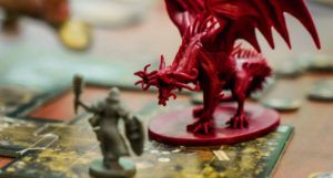 dungeons and dragon game board and figures