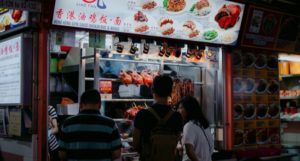 singapore hawker stall for southeast asian food