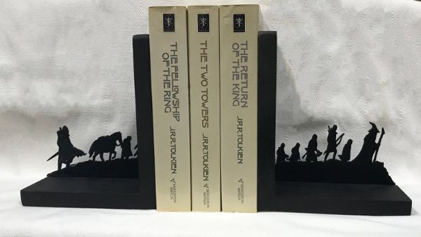 silhouette fantasy figures bookends
