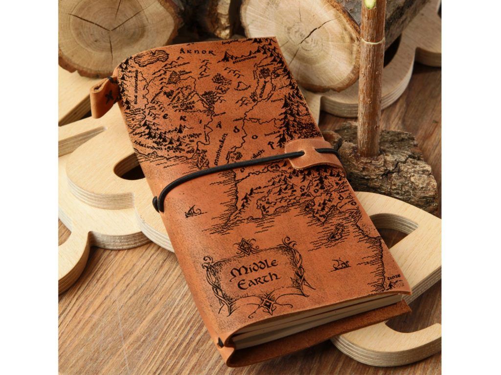 Middle-earth map leather Lord of the Rings journal