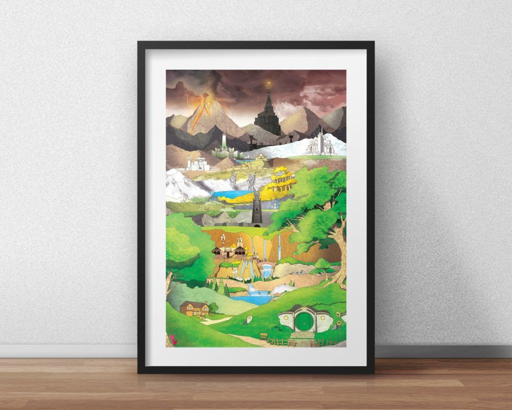 Lord of the Rings Middle Earth art print