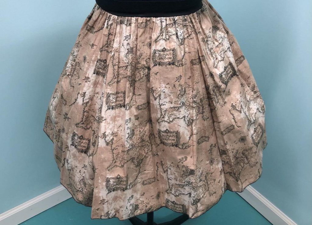 Middle-earth map skirt