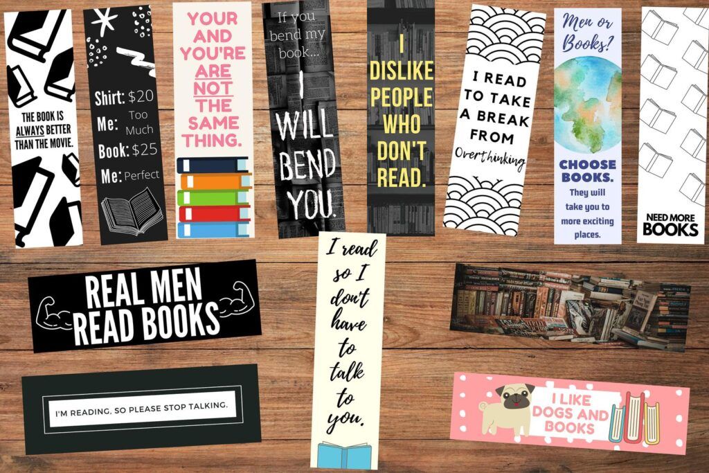 Series of Funny Bookmarks