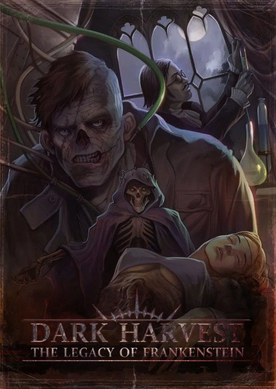 Dark Harvest: The Legacy of Frankenstein game book cover