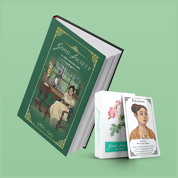 Good Society: A Jane Austen Roleplaying Game book and cards