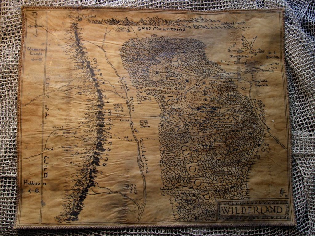 Hand-drawn map of Middle-earth