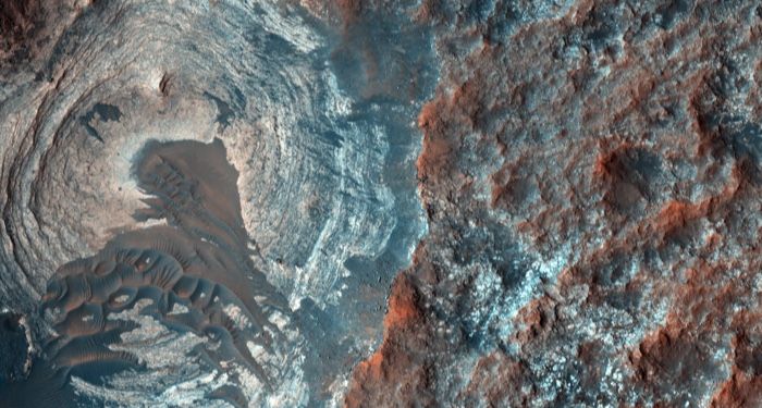 NASA image of Mars terrain from space
