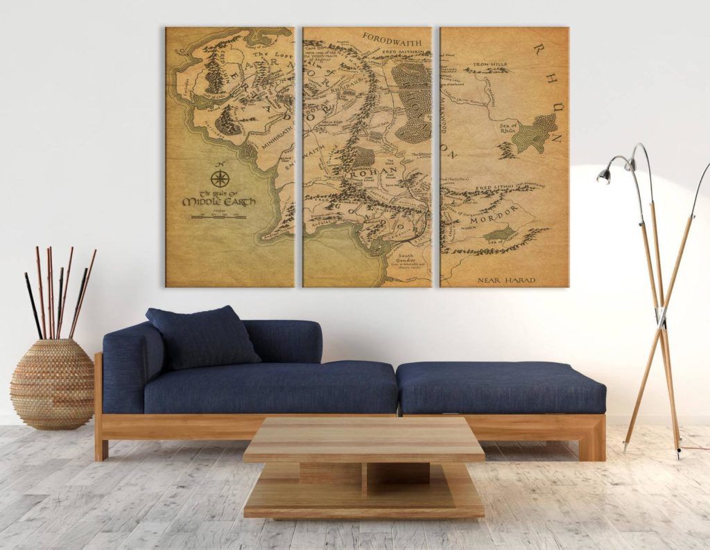 Middle-earth map print