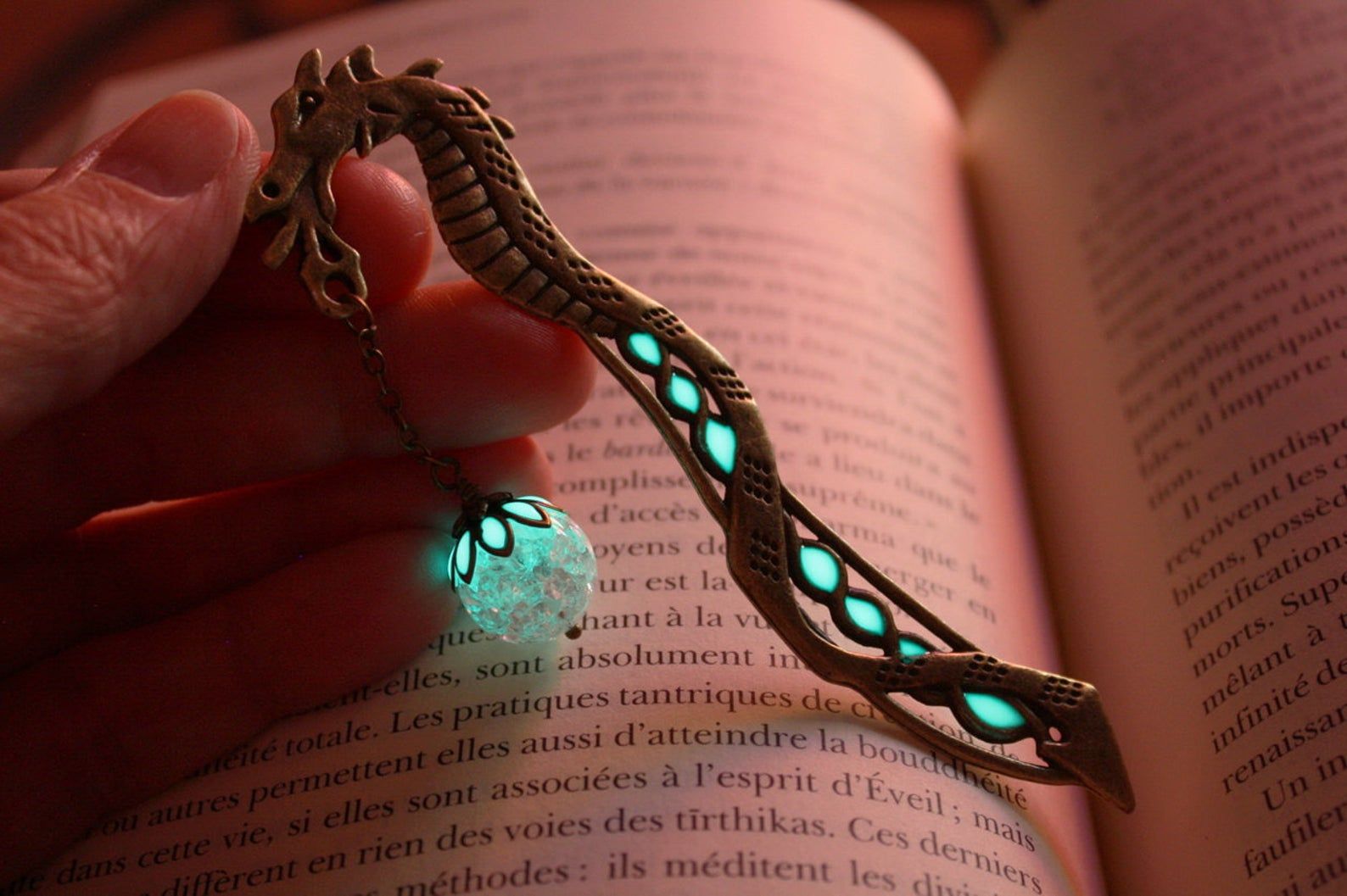 Glow in the dark dragon bookmark