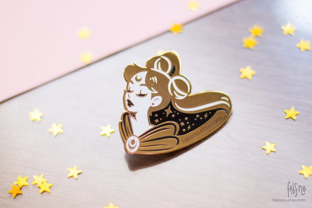 Sailor Moon transformation enamel pin