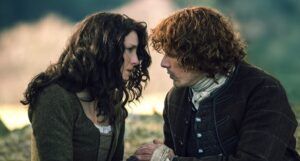 Caitriona Balfe and Sam Heughan in Outlander (2014) https://www.imdb.com/title/tt3006802/mediaviewer/rm2002588672/