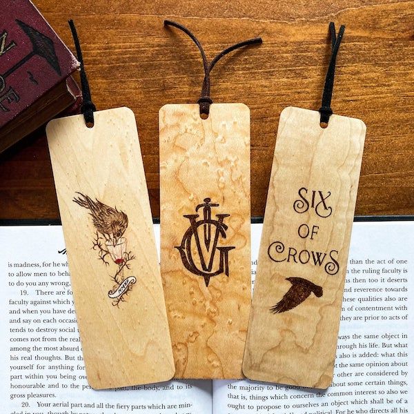 Six of Crows wooden bookmarks
