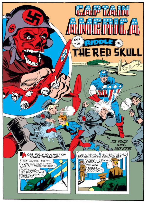 opening page for Case #4: Captain America and the Riddle of the Red Skull from Captain America Comics #1