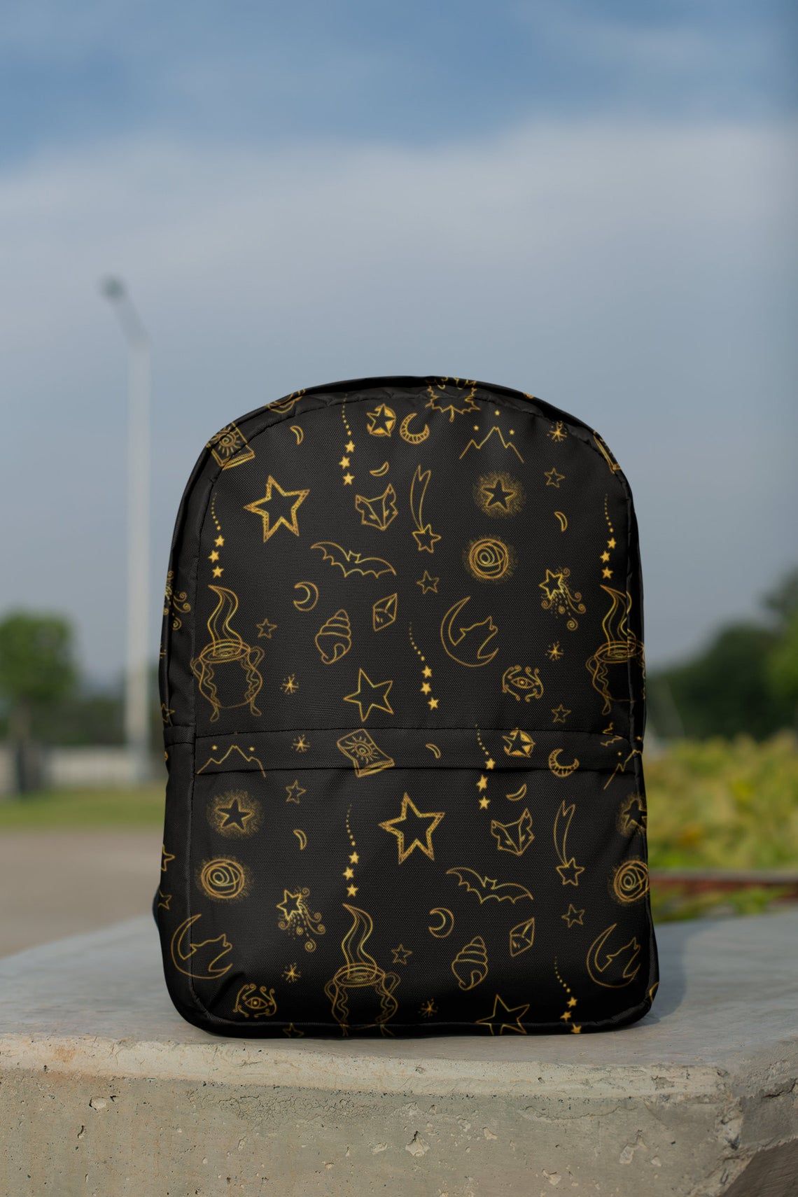 black and gold ACOTAR backpack 