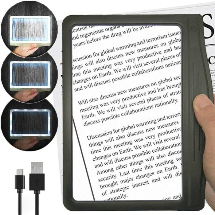 Device that lights and magnifies books