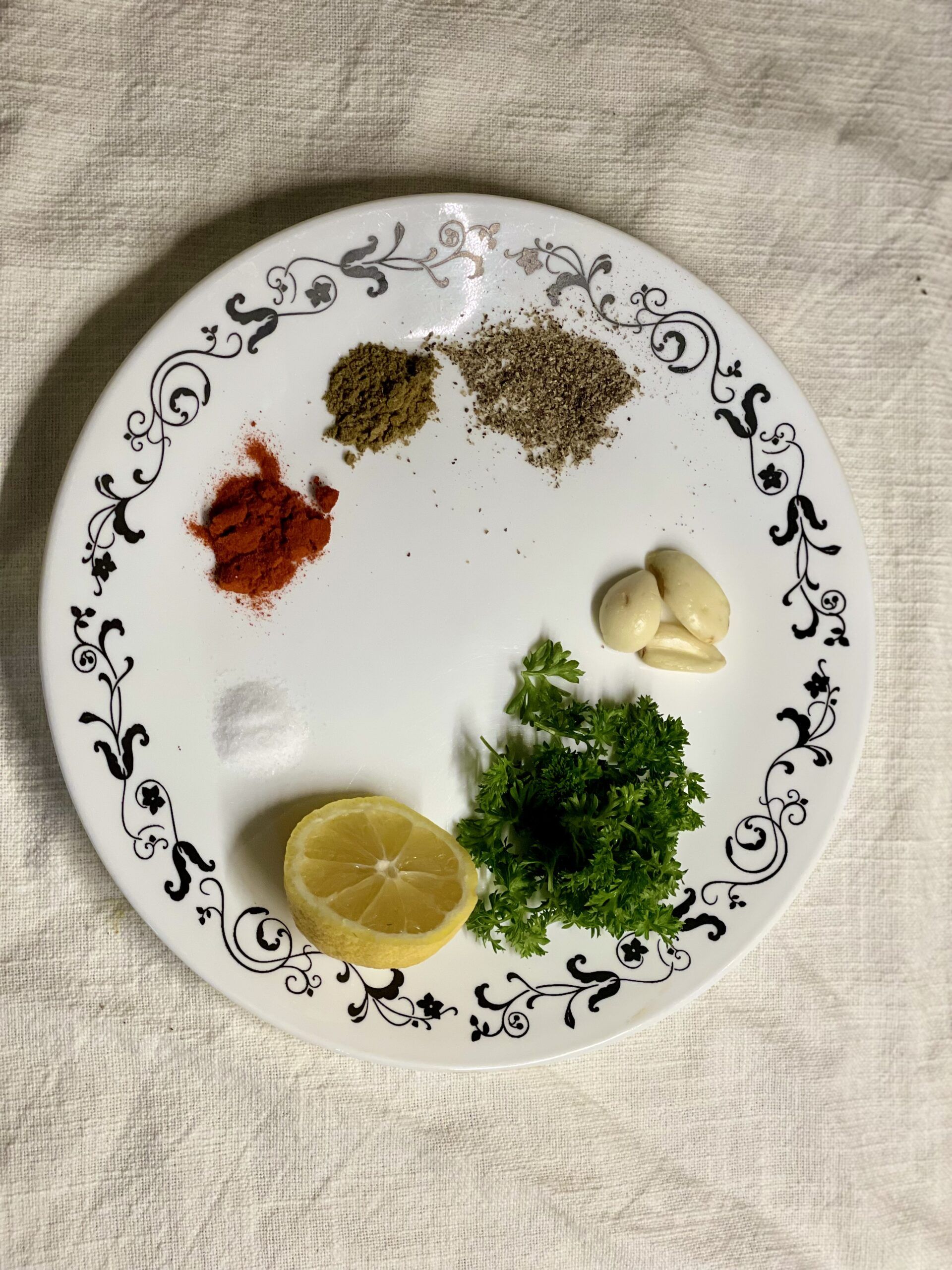 Raw ingredients for hummus