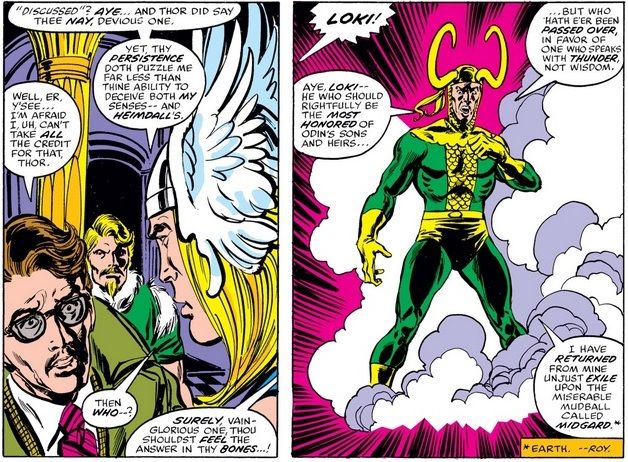 In Asgard, Hobbs confesses how he snuck in. Loki appears in a cloud of smoke to brag about his role in the plot.