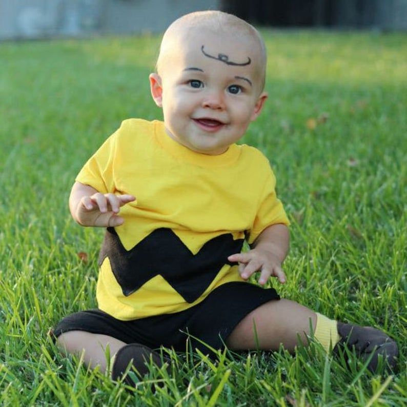 Image of a child in a Charlie Brown costume. 
