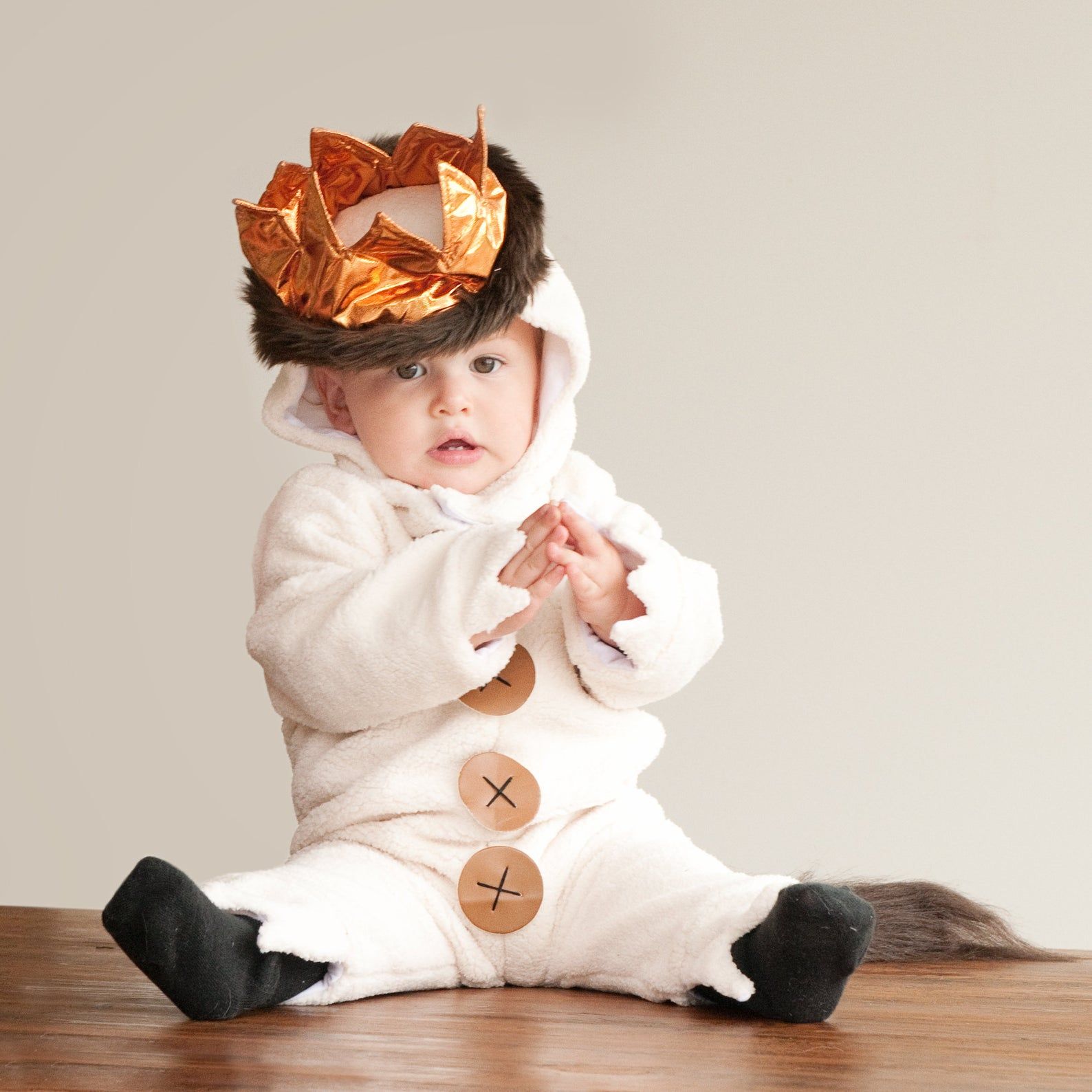 Image of a baby in a Where The Wild Things Are costume
