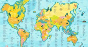 Most Translated Books of the World map