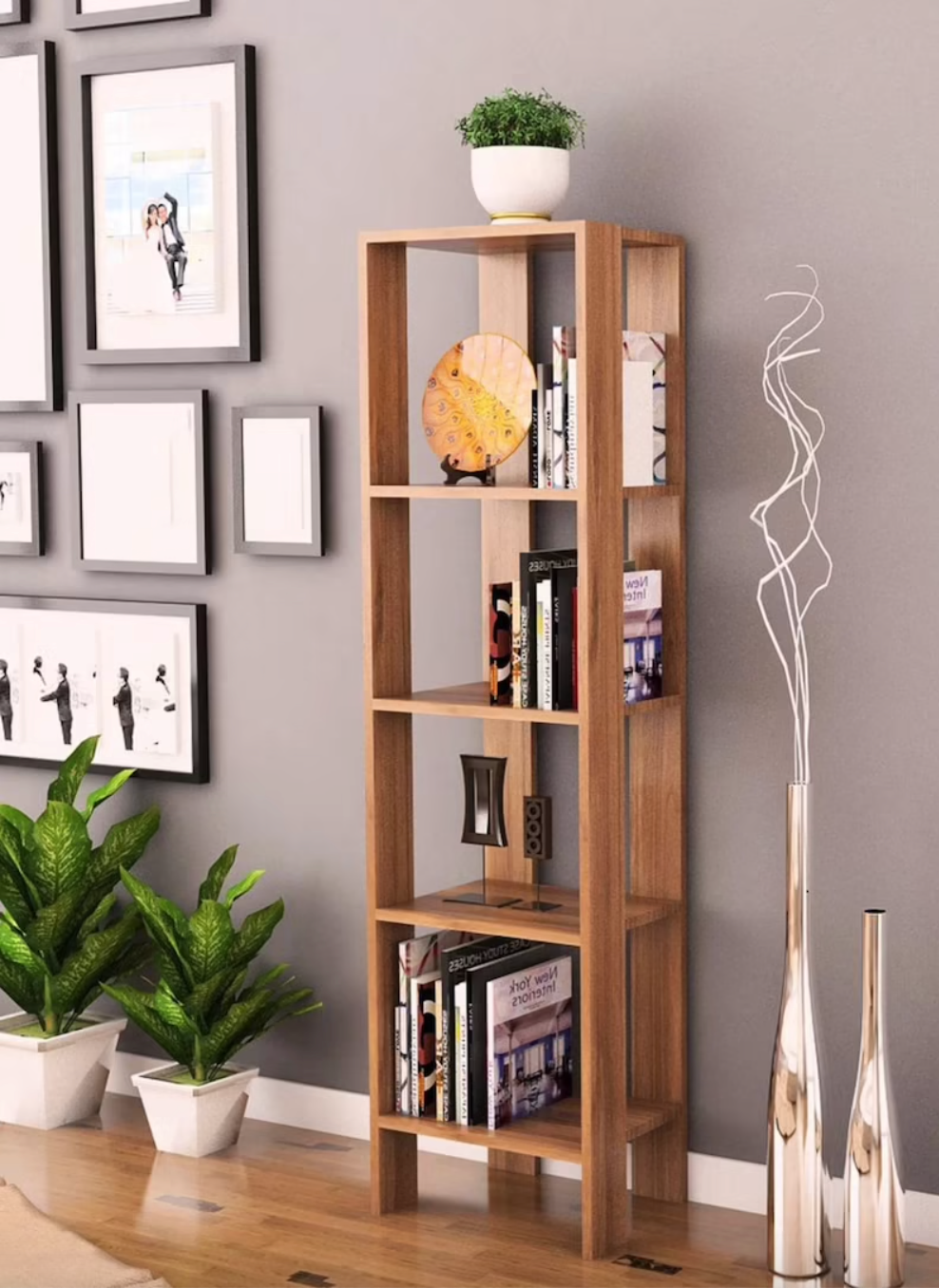 basic narrow bookshelf