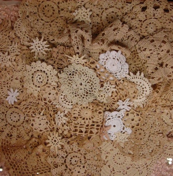 Vintage doilies from Etsy.