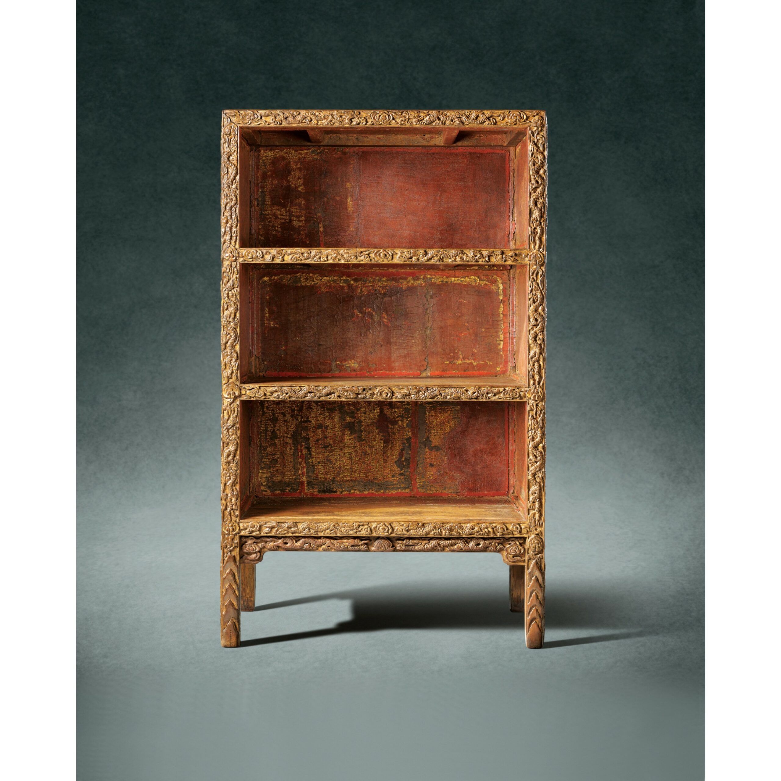 gold lacquer bookcases