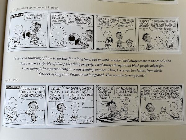 image of Franklin's first appearance in Peanuts