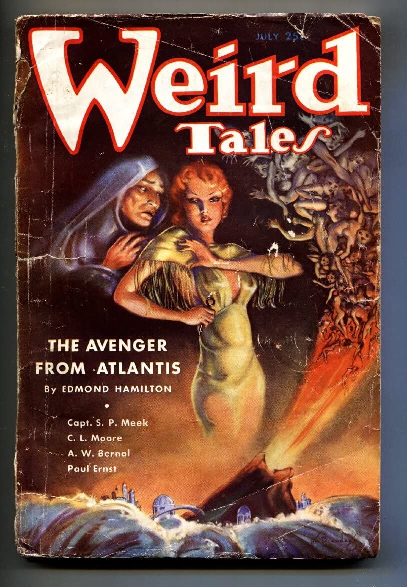 Weird Tales July 1935 Brundage Avenger from Atlantis cover
