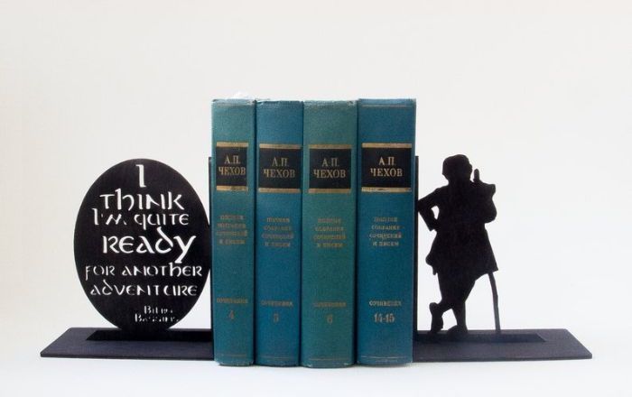 "I think I'm quite ready for another adventure" Lord of the Rings bookends
