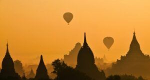 image of hot air balloons in Burma