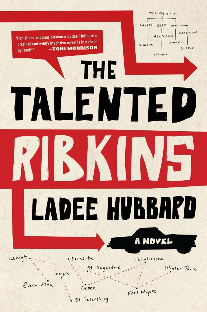 cover of Talented Ribkins: a cartoonish illustration of a car driving across the page with red arrows pointing in different directions