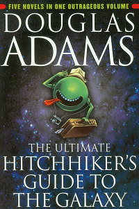 The Ultimate Hitchhiker's Guide to the Galaxy by Douglas Adams book cover