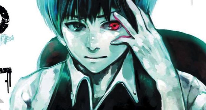 closeup of cover for Tokyo Ghoul horror manga