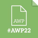 AWP logo and hashtag for 2022 book festival