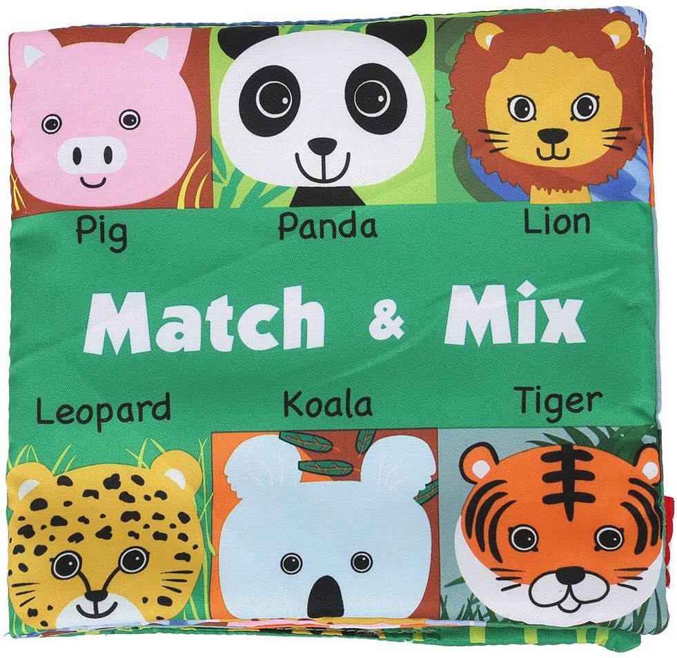Match and Mix Animal Faces Cloth Book cover
