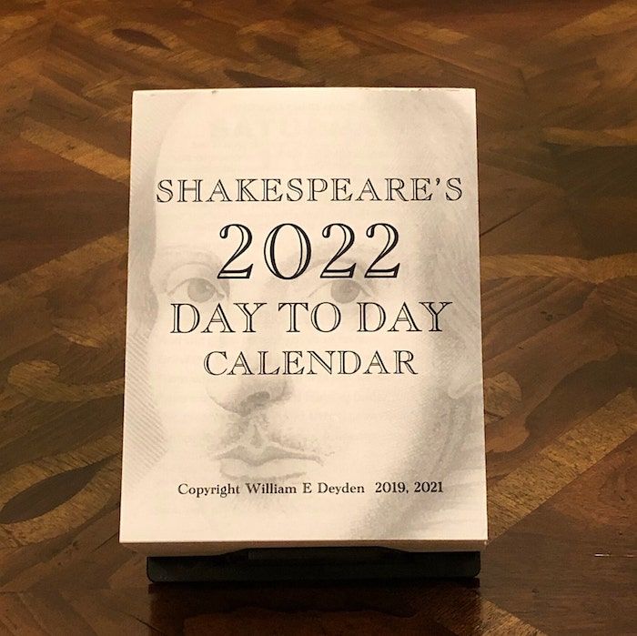 2022 Day to Day Shakespeare Calendar
