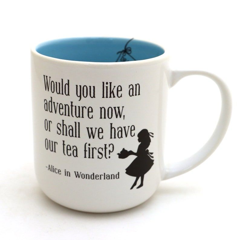 alice in wonderland adventure quote mug