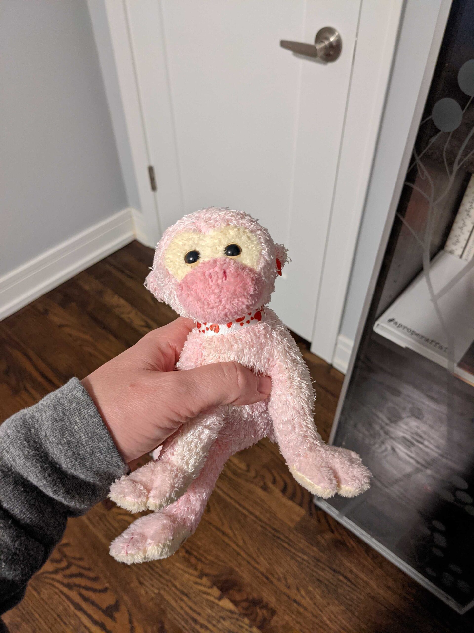 A photo of a monkey Beanie Baby