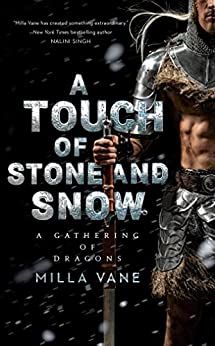 cover of a touch of stone and snow by milla vane, a steamy fantasy romance novel