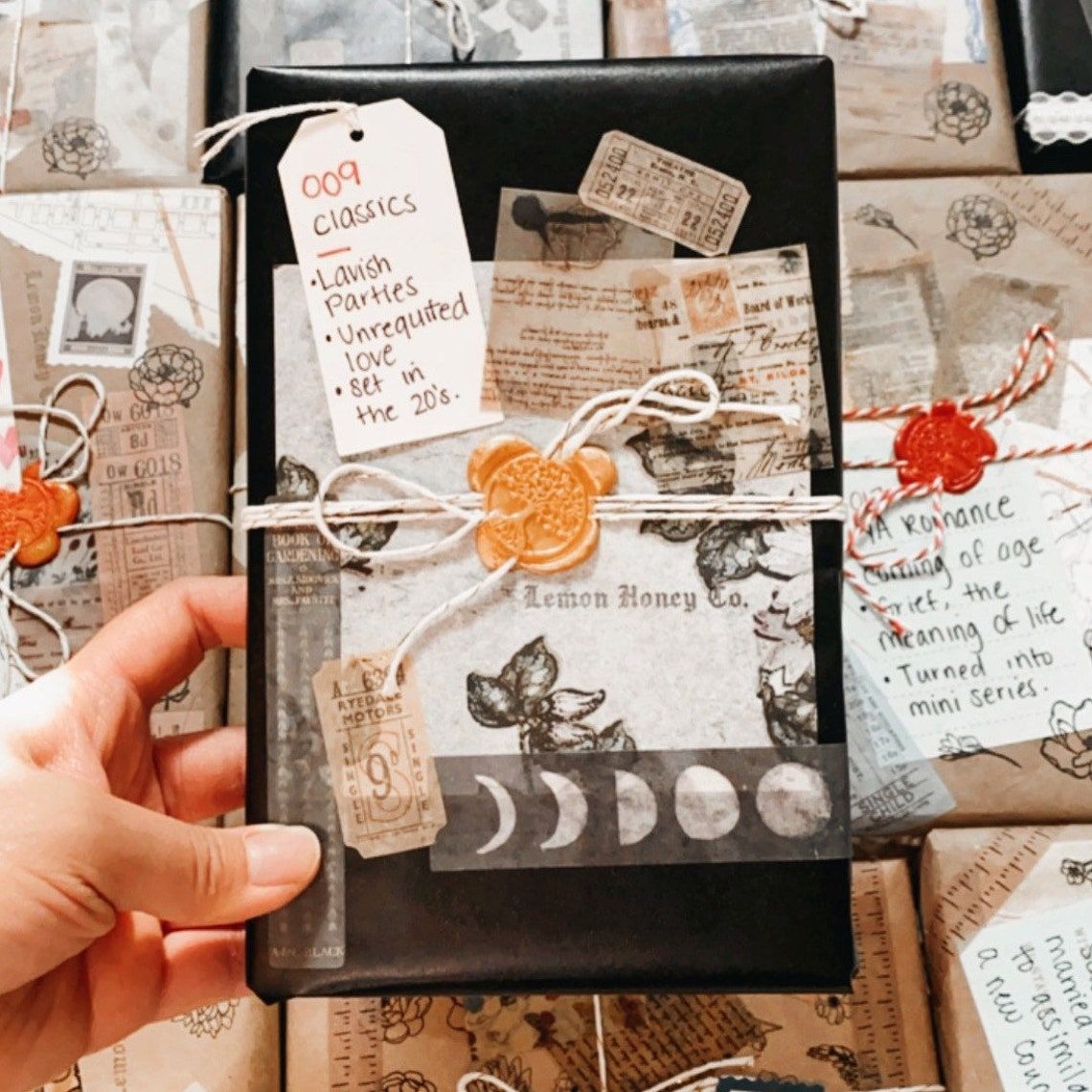 Blind date book with scrapbooked cover