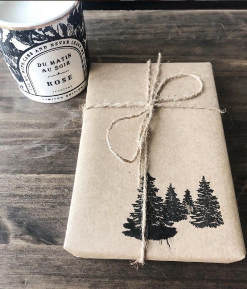Blind date book with pine trees on the front