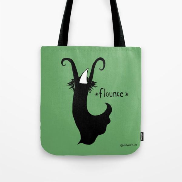 Green Flounce tote by Emily McGovern