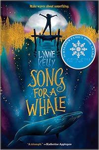 A graphic of the cover of Song for a Whale by Lynne Kelly