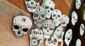 Gideon skull pins