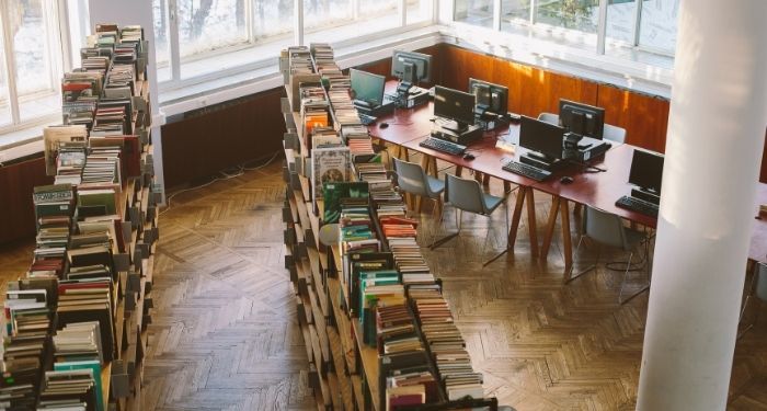image of inside of school library