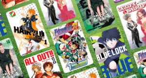 a collage of the sports manga covers listed