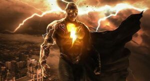 a cropped image of the Black Adam poster