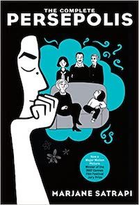 A graphic of the cover of The Complete Persepolis by Marjane Satrapi