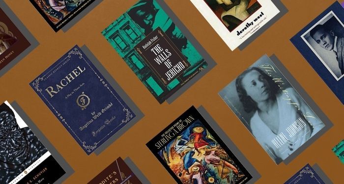 collage of eight covers of books, poems, and plays by Harlem Renaissance writers